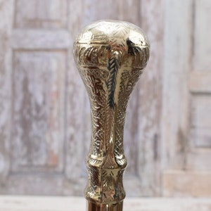 Classic Elegant Walking Stick - Aluminum and Wooden Walking Stick - Gift for Grandfather - Wooden Cane - Wedding Session