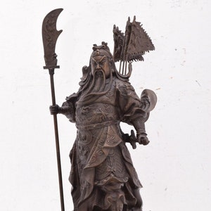 LARGE Realistic General Guan Yu - Chnese God of War - Bronze Sculpture - Amazing Figurine Bronze - Luxury Gift -