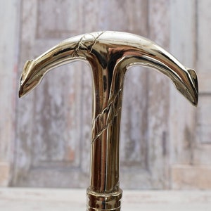 Aluminum Walking Stick - Anchor Cane - Gift for Grandfather Father Aluminium - Sailor Cane - Art Deco Style
