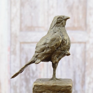Amazing Dignified Sparrow Bird Bronze Sculpture - Sparrow Figure Bronze Sculpture - Exclusive Gift Idea - Home Decor