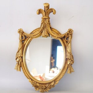 Amazing Mirror Art Nouveau Style- Goldene Crystal Mirror - Wall Art Decor - Elegant Gift Idea - Home Garden Decor - Gift for Wedding