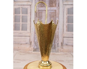 Brass Gold Umbrella Stand - Beautiful Stand Walking - Vintage Umbrella Stand - Home Decor - Housewarming Gift - Gift Idea