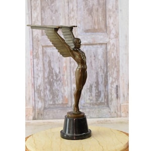 Icarus Art Deco Figurine Bronze - Icarus Mythology Statue