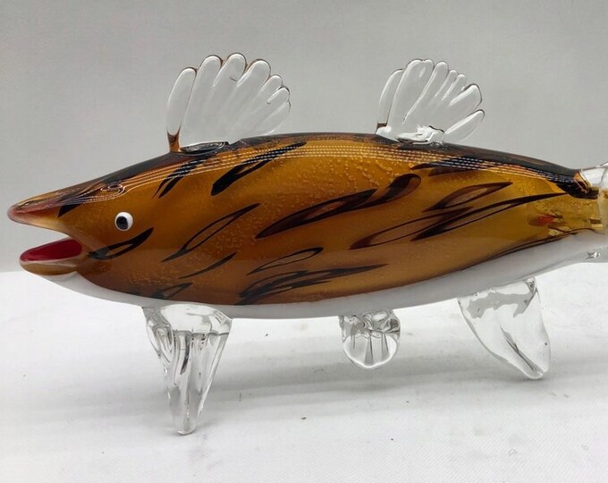 Brown Fish Murano Style Figurine Beaufitul Gift - Exclusive Glass
