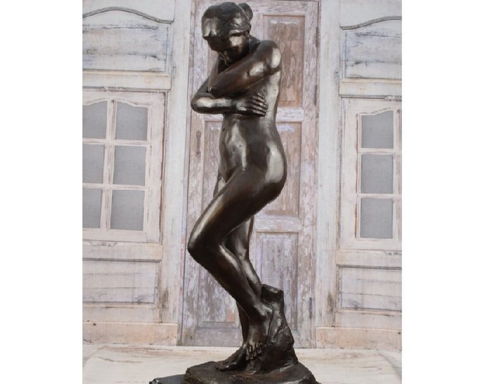 Very Large Statue - Rodin Woman Act Bronze Sculpture - Auguste Rodin Modernist Bronze-  Antique Bronze - Mature Content- Home Decor
