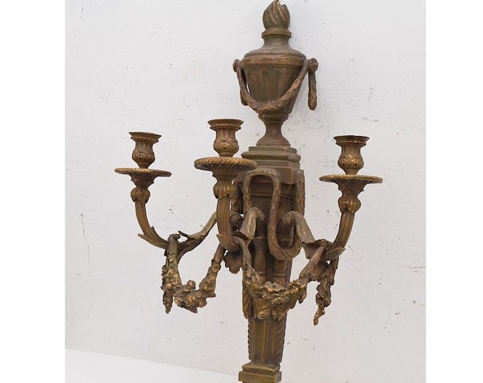 Goldene Candlestick Art Nouveau - Wall Decor Candl Holder - Art Work Candlestick - Exclusive Gift Idea - Home Decor