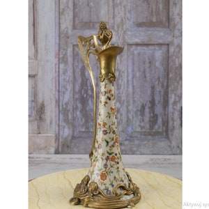 Art Nouveau Porcelain Wine Carafe With Bronze Handle - Etsy