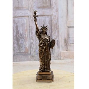 Handmade Bronze Statue of Liberty Sculpture: Exclusive USA Figurine