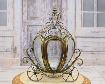 Amazing Metal Lantern - Candle Carriage Lamp - Decorated Lantern with Glass Windows - Luxury Gift for Home and Garden