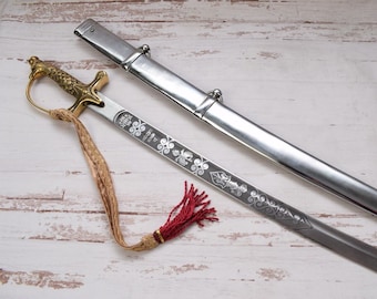 Polish Officer Saber with Scabbard 1920 - Sikorski Saber - Eagle Head - Gift Idea from Poland - Military Gift Idea from Poland Officer Saber