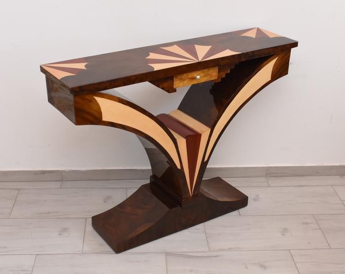 Art Deco Console Stand – Night Stand – Vintage Art Deco Table – Elegant Furniture Piece – Home Decor – Unique Gift Idea