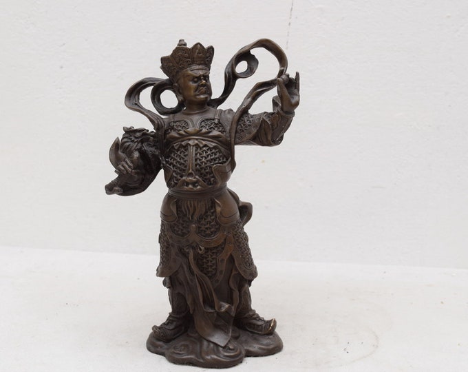 LARGE Realistic General Guan Yu - Chnese God of Wasd - Bronze Sculpture - Amazing Figurine Bronze - Luxury Gift -