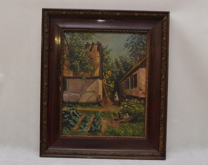 Polish Landscape - Old Village - Kamocki Painting - Art Work Painting - Oil on Canvas - Wall Decor - Home Decor - Wall Art - Gift Idea