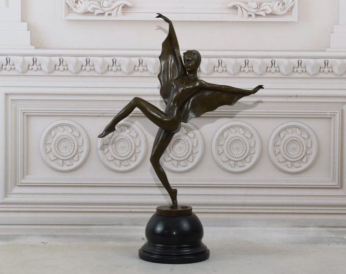 The Bad Girl Bronze Statue on Marble Base - Dancer Girl Limited Sculpture - Foundry Mark - Home Decor - Gift Idea for Young Dancer