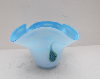 Blue Vase Murano Style Figurine Beaufitul Gift Italian Venetian Product