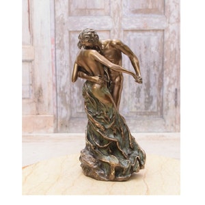 Woman and Man - Couple in Love - Hugging Dance - Lovers Couple - Exclusive Gift for Wedding - Handmade Statue