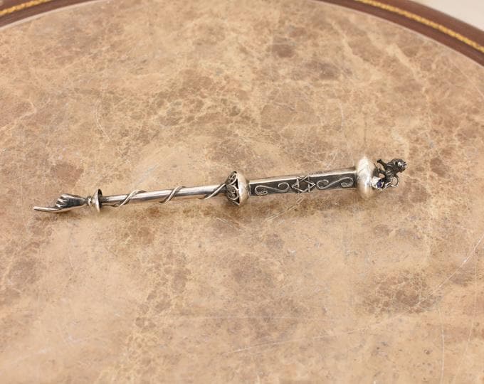 Silver Torah Pointer Yad – 84 Silver – Tsarist Russia Judaica – Rare Collectible Ritual Object – Unique Jewish Ceremonial Piece