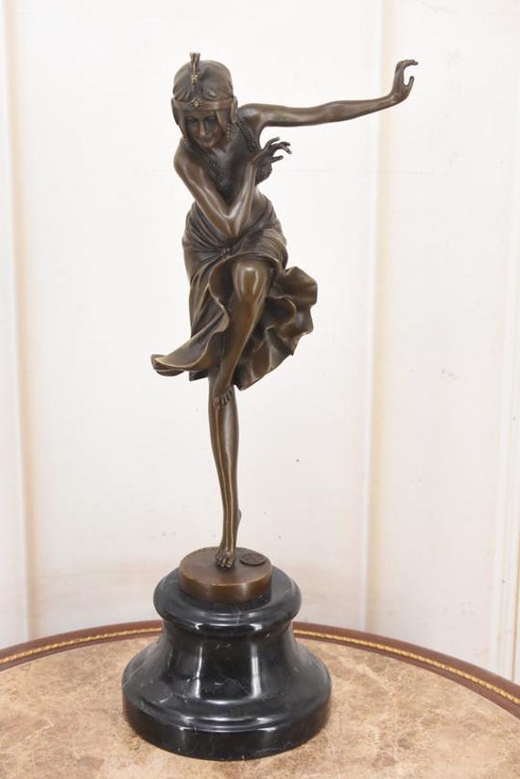 Bronze Dancer Statue: Art Deco Cabaret Sculpture - Etsy