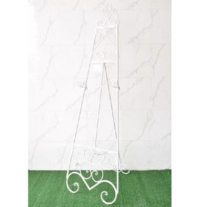 Expositor de menús para restaurante - Expositor de libros estilo art déco - Caballete de hierro con diseño floral - Decoración para restaurante, hotel y hogar - Menú Art Nouveau