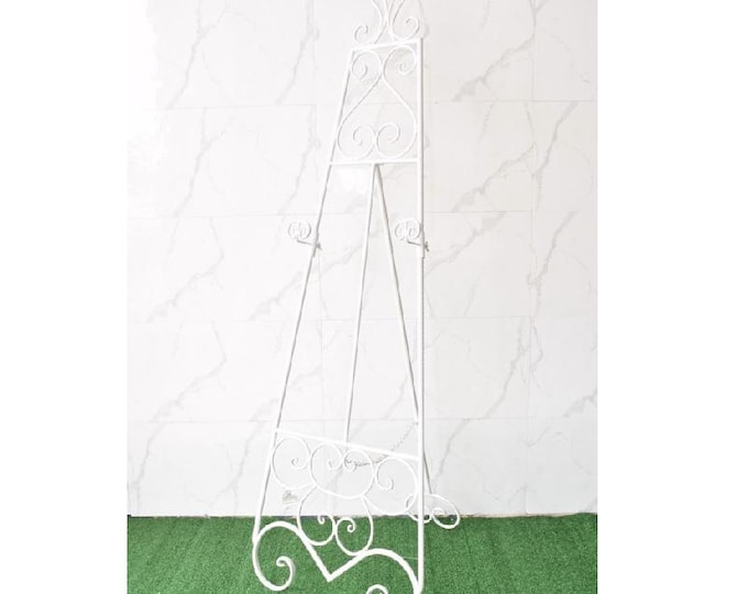 Restaurant Menu Stand - Book Stand in Art Deco Style - Iron Easel Flower Design - Restaurant Hotel Home Decor - Menu Art Nouveau