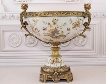 WL 1895 Wong Lee Porcelain Bowl and Bronze,luxurious Large Bowls