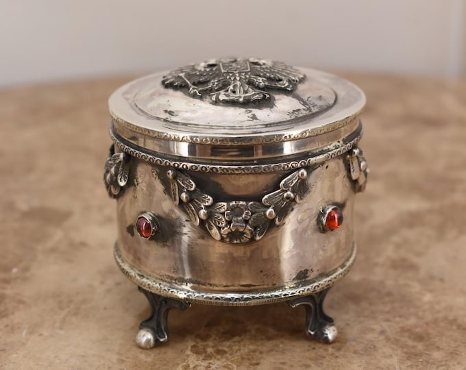 Silver Imperial Russia Casket - Silver Box 84 - Two Eagles Silver Russia - Tsar Silver Russia - Unique Item - Collector Item