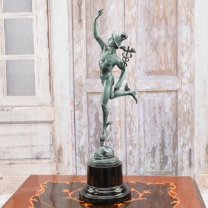 Mercury Business Patron - Hermes Bronze Statue - Profit and Mercantile - Bronze Sculpture - Gift Idea -