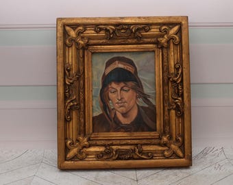 Antique Mythology Painting: Malczewski Art, Unique Gold Frame