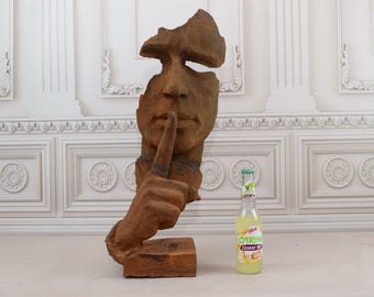 Rustic Cast Iron Statue: "The Moment" Garden Sculpture