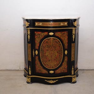 Commode French Boulle Style - Bent Wood - Chest of Drawers - Wooden and Bronze Ornaments - Home Decor - Unique Furniture - Gift Idea