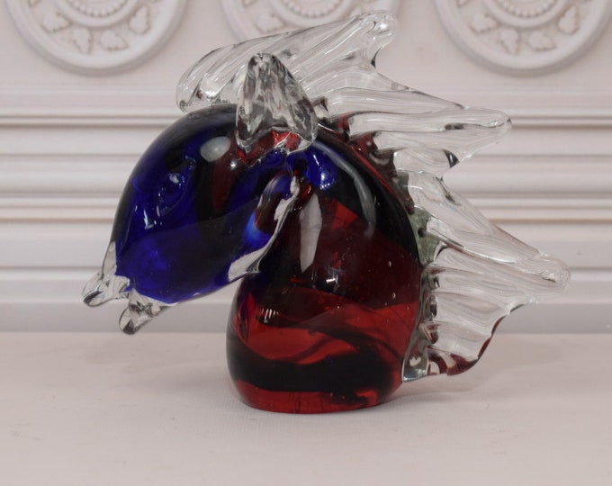 Unique Venetian Glass Murano Style - Horse Head Glass - Statue Horse - Art Lover Horse Home Decor - Italian Glass - Good Gift for Wedding