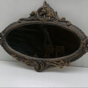 Cast Iron Art Nouveau Style Mirror - Wall Decor Vintage Mirror - Bedroom Mirror - Vintage Style