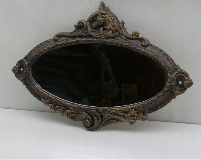 Cast Iron Art Nouveau Style Mirror - Wall Decor Vintage Mirror - Bedroom Mirror - Vintage Style