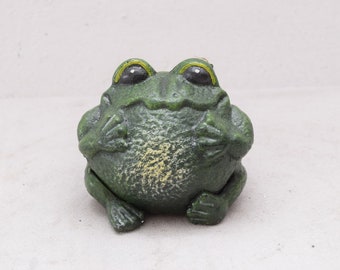 Vintage Stil Gusseisen Frosch Figur: Viel Glück Skulptur