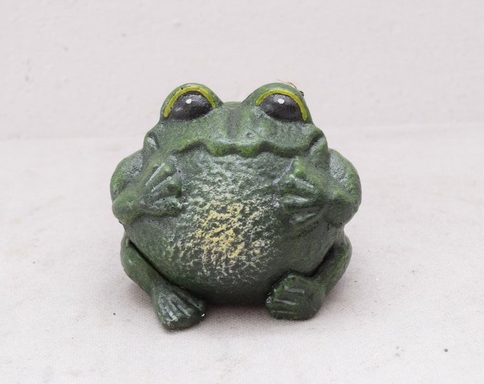 Frog Luckily Sculpture Cast Iron  Lock Figurine Animal Sculpture Figurine Figure Gift Vintage  Style