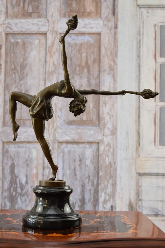 ブロンズ女性像 大理石台座 ブロンズ女性像 大理石台座