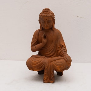 Cast Iron Buddha Japanesse Figurine Figure Gift Vintage  Style -