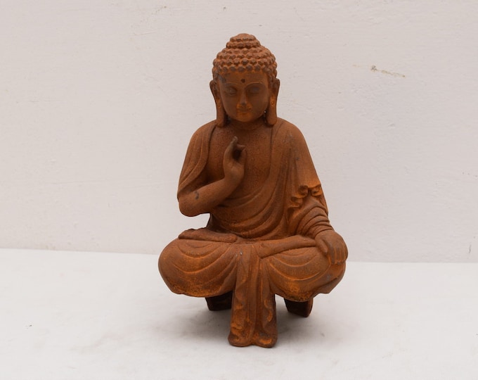 Cast Iron Buddha Japanesse Figurine Figure Gift Vintage  Style -
