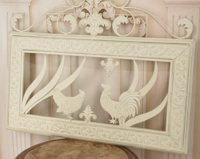 Vintage Metal Rooster Hen Wall Decor – Rustic Farmhouse Hanging Art