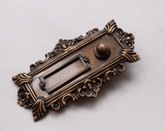 Dark Brass Door Bell: Elegant Antique Style Art Deco Bell