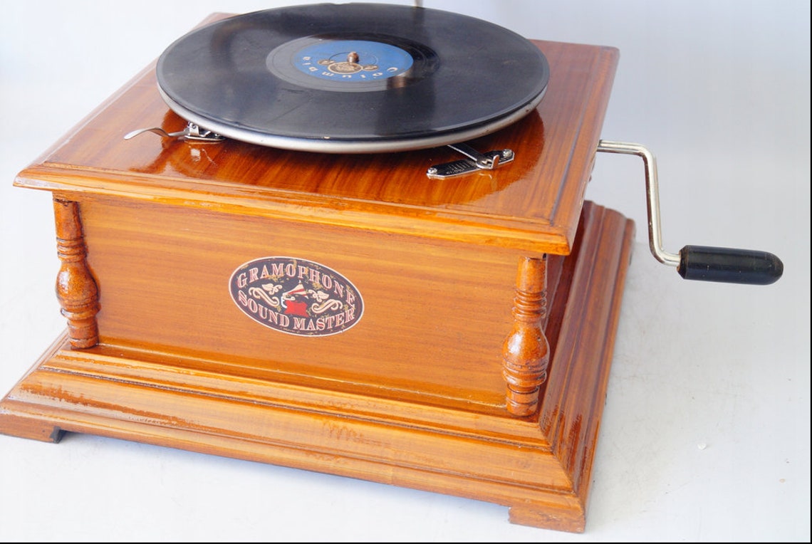 Shellac Player Handmade Antique Style Gramophone: Working Shellac Record Player - Etsy