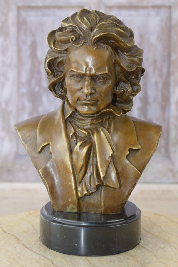 Ludwig Van Beethoven Bronze Statue: Composer Pianist Sculpture