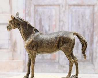 Cast Iron Horse Statue - Vintage Amazing Horse Sculpture