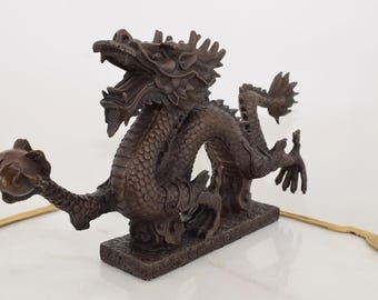 Realistic Japanese Dragon Bronze Sculpture - Dragons Figure