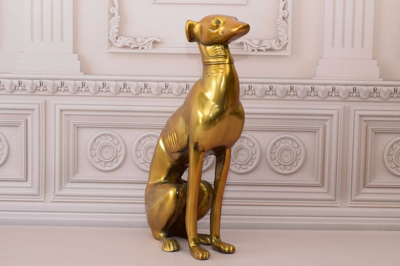 真鍮製 犬の置物 グレイハウンド ヴィンテージ アンティーク レトロ ブラス 真鍮製 犬の置物 グレイハウンド ヴィンテージ アンティーク