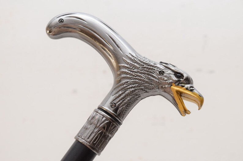 Aluminum Walking Stick Head Eagle Gift for Grandfather Etsy