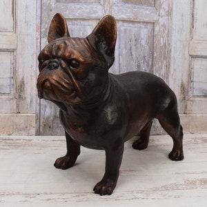 Large French Bulldog Dog - Heavy Sculpture - Funny Bronze Figure - Sculpture Bronze - Dog Figure - Home and Garden Decor  - Vintage Bronze