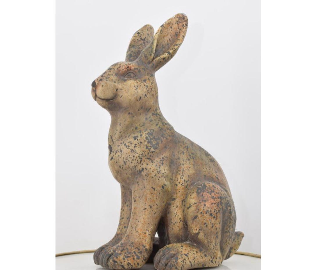 Vintage Resin Rabbit Statue: Easter Home Decor (18.11 Inches) - Etsy