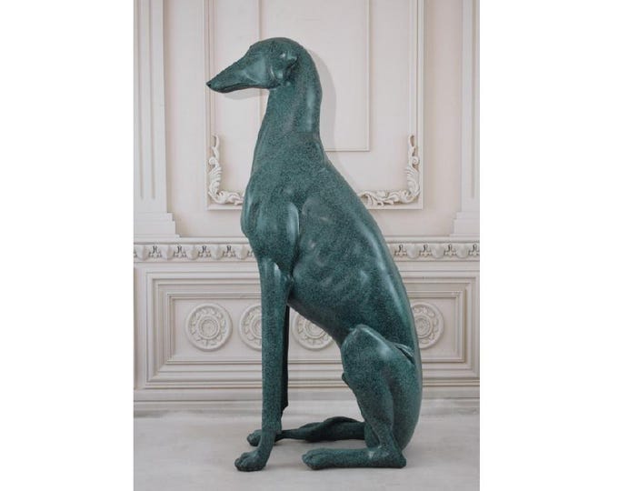 Solid and Heavy Greyhound Bronze - AMAZING Dog Sculpture Bronze - Exclusive Statue - Gift Idea - Premium Figure - Home and Garden Decor