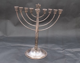 Antique Silver Candlestick - Silver Menorah - Silver Hanukkah - Judaica Imperial Russia - Amazing Unique Gift Idea - Home Decor